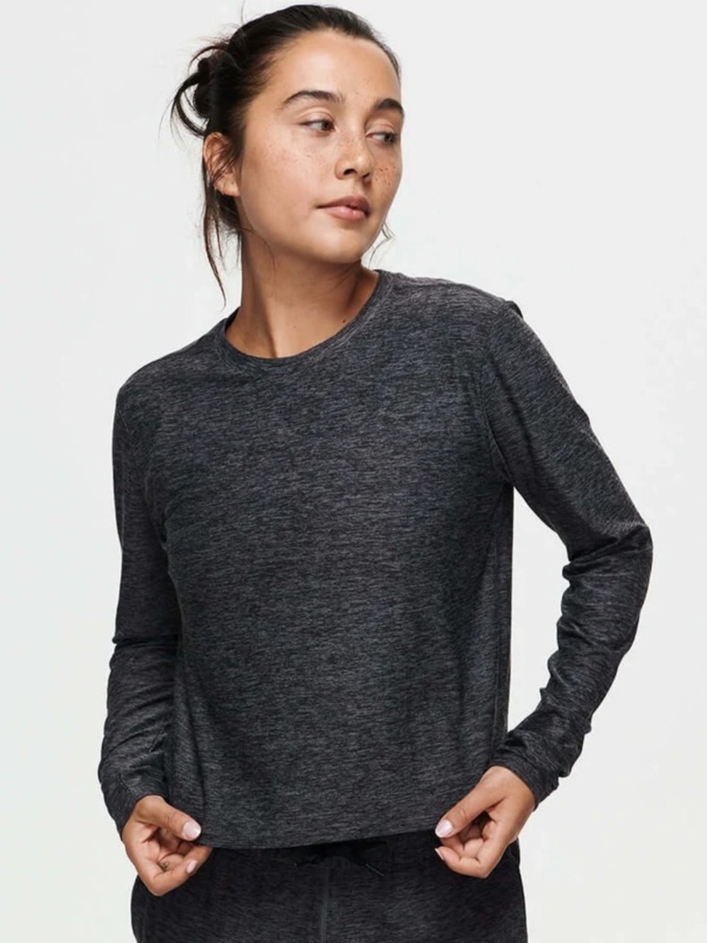 Outdoor Voices Cloud Knit Long Sleeve - Charcaol